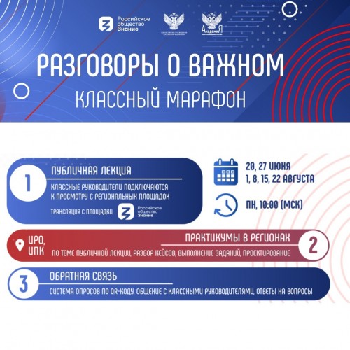 Минпросвещения России с 1 сентября 2022 года запускает масштабный проект – цикл внеурочных занятий «Разговор о важном».